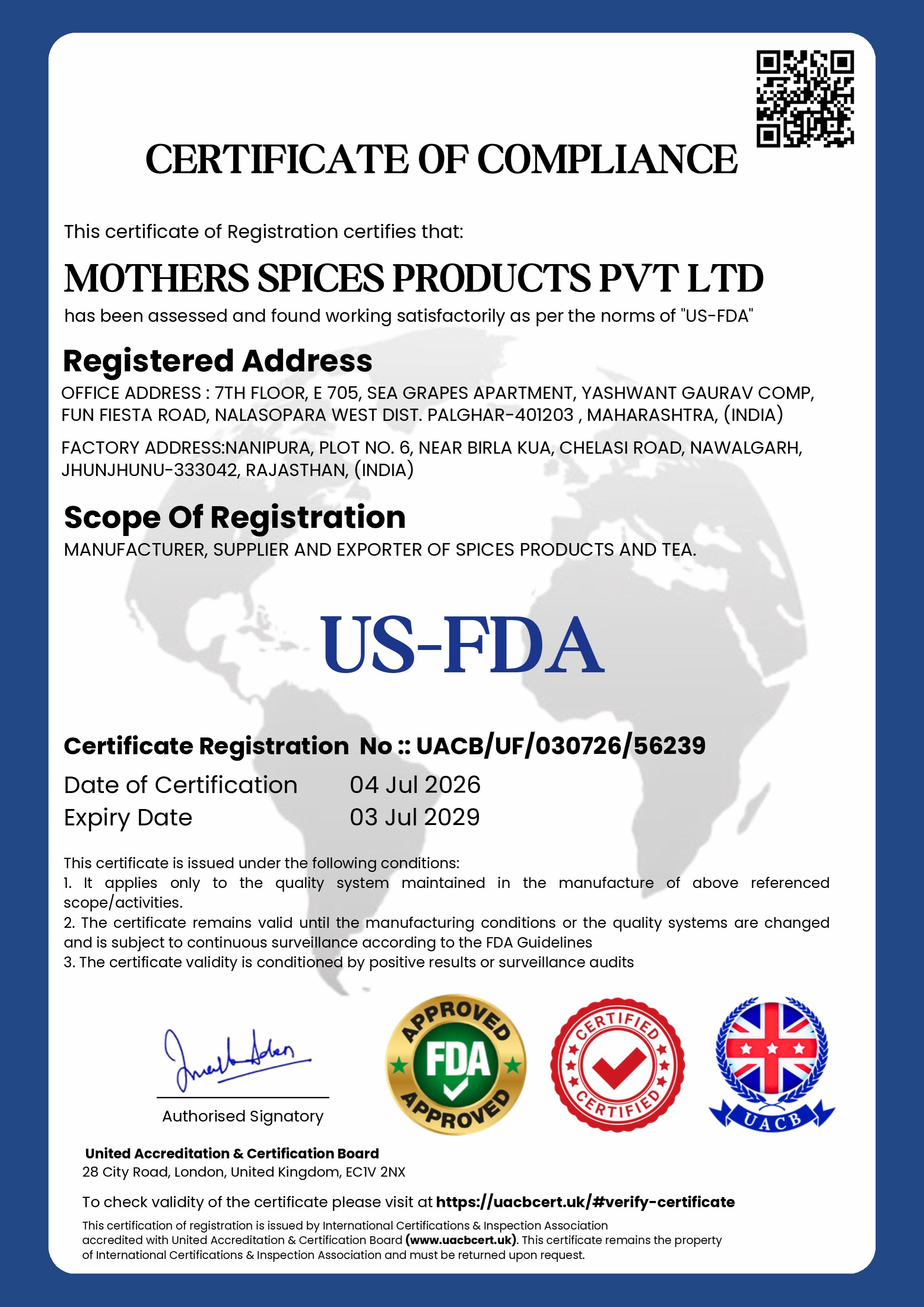 Agmark Certificate